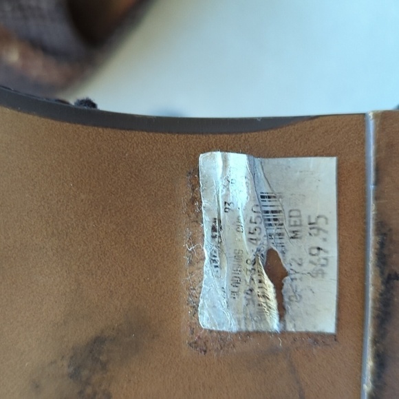 Naughty Monkey Women's Gladis was Here Sandal Size 8 1/2 M Chocolate Leather - Picture 5 of 11